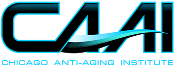 Chicago Anti-Aging Institute Chiropractic Logo Cyan Text
