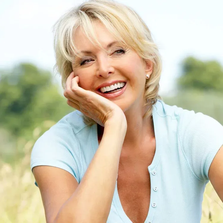 Bioidentical Hormone Replacement Therapy Woman Smiling Outdoors