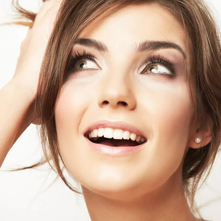Woman Smiling After Botox